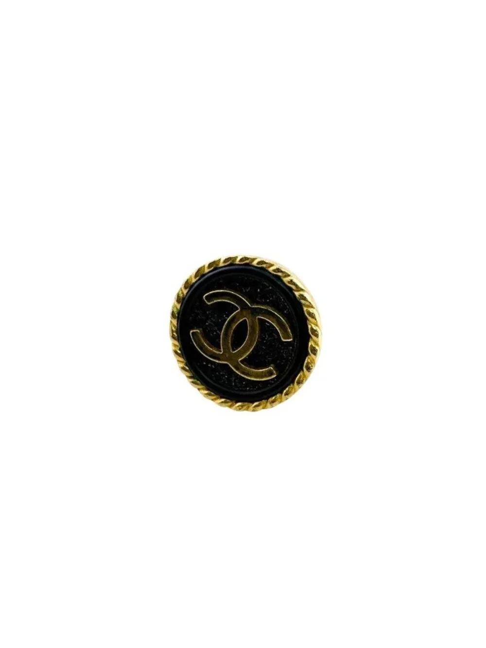 Chanel One Side with Rice Vintage Clip CC Logo Earrings - Picture 1 of 8